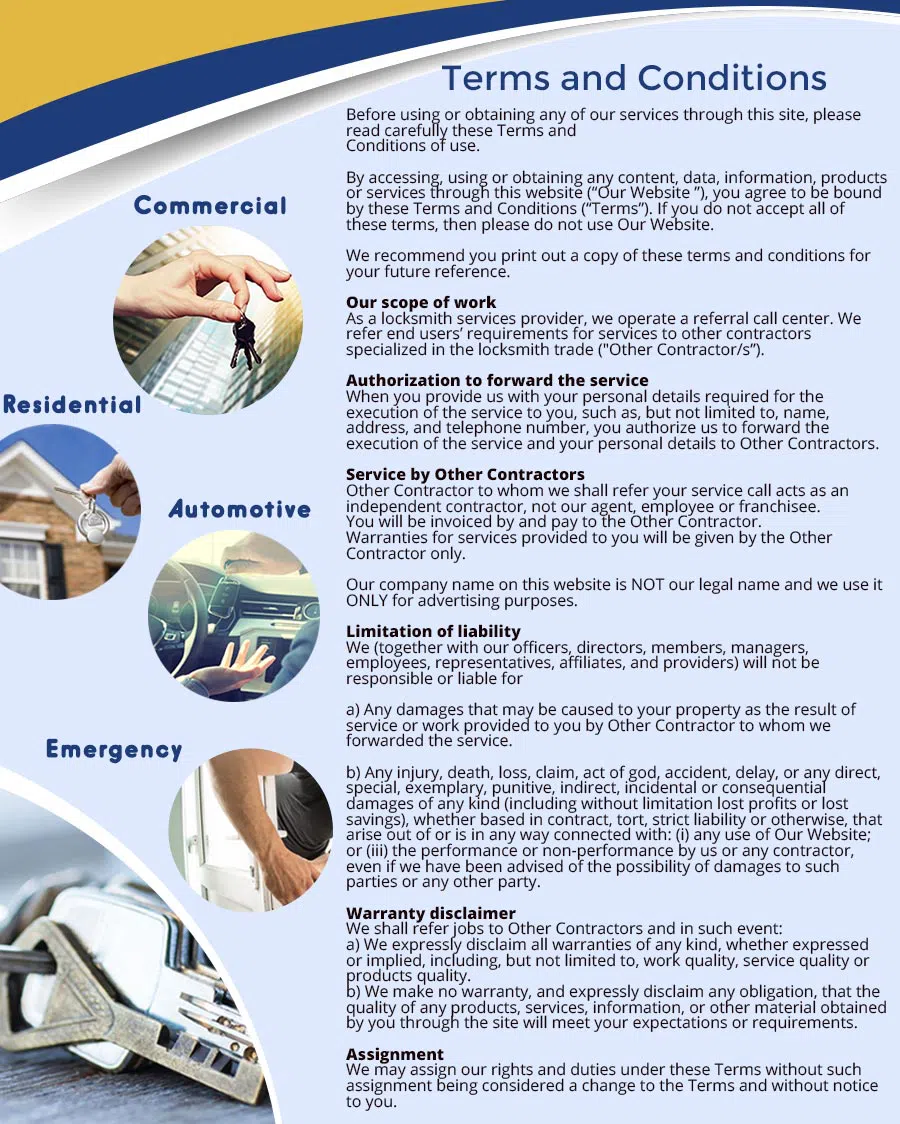 City Locksmith Store Washington, DC 202-730-2622 - terms-ls